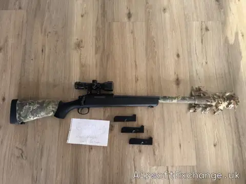 Upgraded Tokyo Marui VSR 10 with Laylax internals