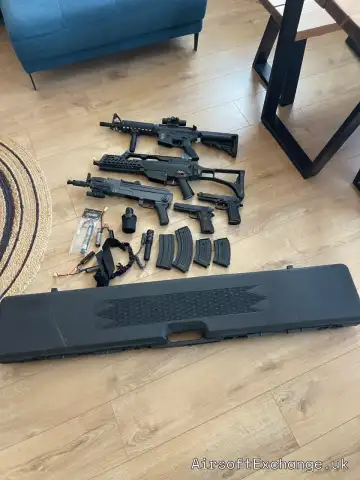 Soft Bundle Specna Arms, Colt 45, JG AK Spetsnaz, Tokyo Mario G36C, Sniper Case