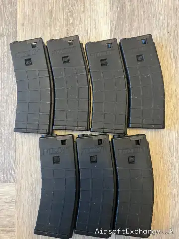 7x Tipper-man M4 80Rnd Mid cap mags (can be co2) mags
