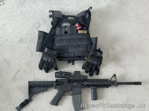 Tokyo Marui M4 MWS GBBR Bundle + 3 Mags & Accessories