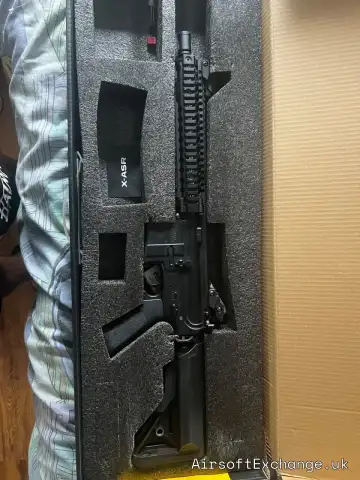 Specna Arms SA-E19 EDGE™ Daniel Defense® MK18 M4/AR-15 AEG; Kestrel Basic ETU, Black Added upgrades