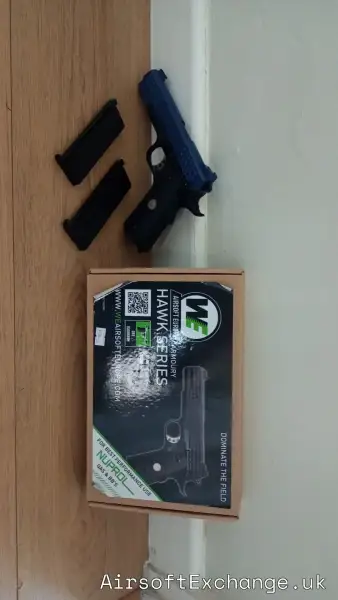 WE TECH 1911 Knighthawk GBB with spear Magazine.