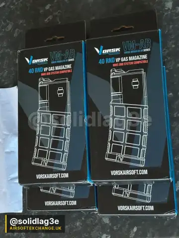 4x BEAND NEW Vorsk VMAR MWS Gas Magazine — 40 Round - black