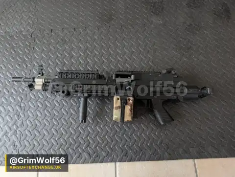 A&K M249 para with RIS and 1500rnd box mag