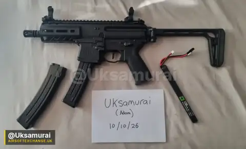 Sig Sauer MPX-K AEG with spare mag and battery