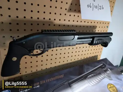 DEAL! Tokyo Marui M870 Breacher Gas Shotgun, Unused, Boxed + 8 Spare Shells