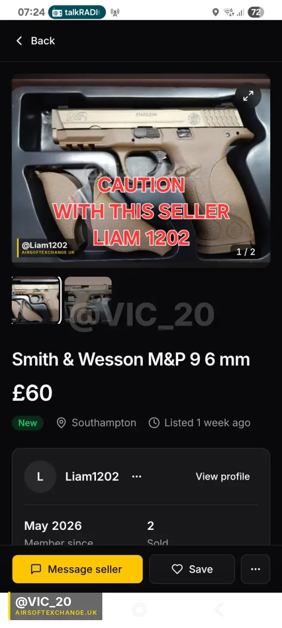 Warning does not send goods