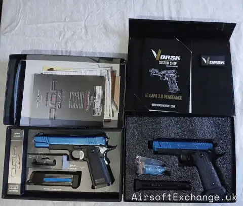 TWO TONE GBB PISTOL BUNDLE- TM/VORSK/SALIENT ARMS/KING ARMS