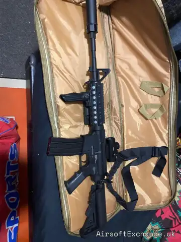 Full metal Nuprol Sopmod M4 Rifle with Bundle