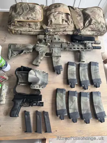 Large bundle including M4, SIG and all accessories shown