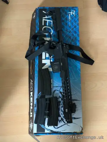 Complete Airsoft Bundle – Saigo Kenji AEG + 2x AW Custom GBB Pistols + Accessories – £300