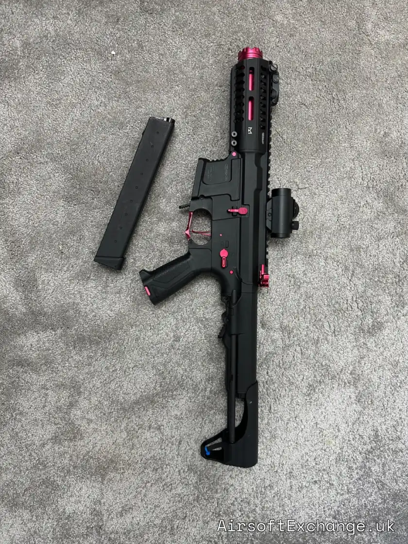 G&G PCC45 Red Edition AEG Airsoft SMG + Red Dot + Magazine