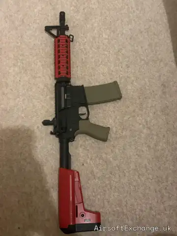 Delta armory M4, red two-tone