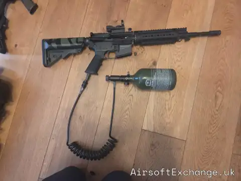 Tippman m4 Carbine HPA with Tanks and line