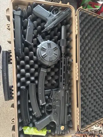 G&G TGM R5 SMG & AAP01C "Shinobi" GBB Pistol - Black