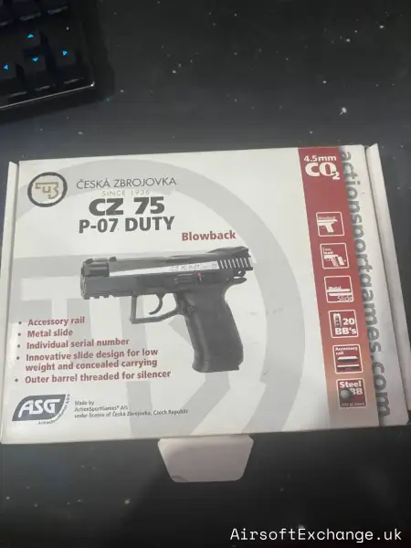 ASG CZ P-07 Duty CO₂ Airsoft Pistol – Metal Slide